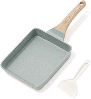 Piastra per cottura a induzione Tamagoyaki - Coating in granito - 1 pezzo - Nero - 20 cm