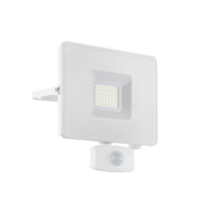 Faretto Esterno Moderno Faedo 3 Alluminio Bianco Sensore Led H19Cm