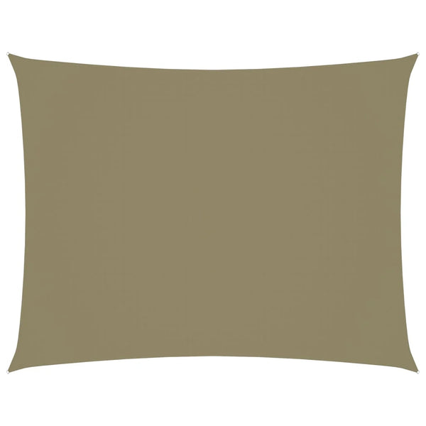 Vela ombreggiante/ombrellone rettangolare in tessuto Oxford 3,5 x 5 m beige 02_0009652