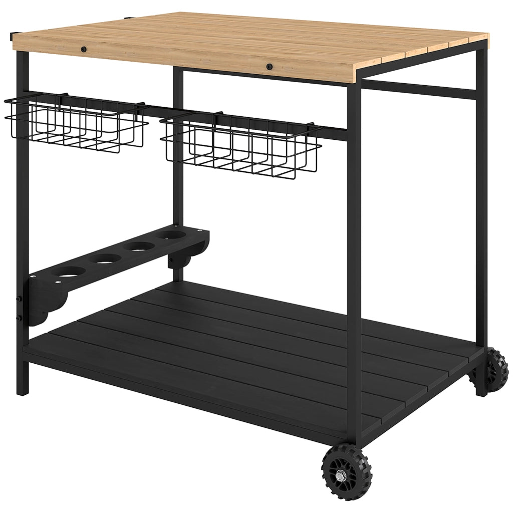 Tavolino da caff¨¨ ¨C zephmum ¨C Legno e metallo nero 60x40x80 cm