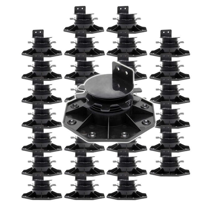 Set 30 supporti per pavimenti galleggianti, Altezza regolabile 33-64mm Max 2700 kg, Piedini Decking