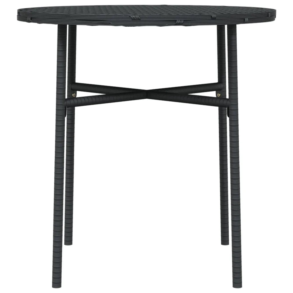 Tavolino da TÃ¨ Nero 45 cm in Polyrattan cod mxl 44935