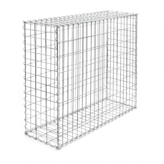 Gabbione metallico 100x100x30 cm ø 4 mm Gabbia sassi per recinzioni, muri di sostegno