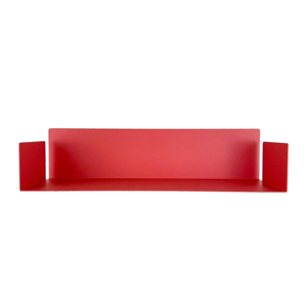 ZOI LINE180 Mensola 50 cm in Acciaio Verniciato 1,5 mm con Schiena 12 cm – Ripiano da Parete Moderno per Cucina, Bagno, Ingresso e Soggiorno Colore Mensole: Rosso Mattone