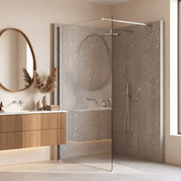 Parete Doccia Rea Flexi Transparent / Chrome 80