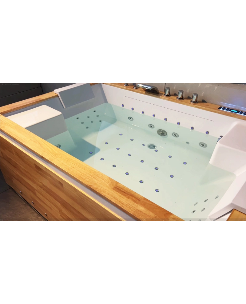 Vasca da Bagno Idromassaggio 180x120cm Wood , Full Optional Zueva