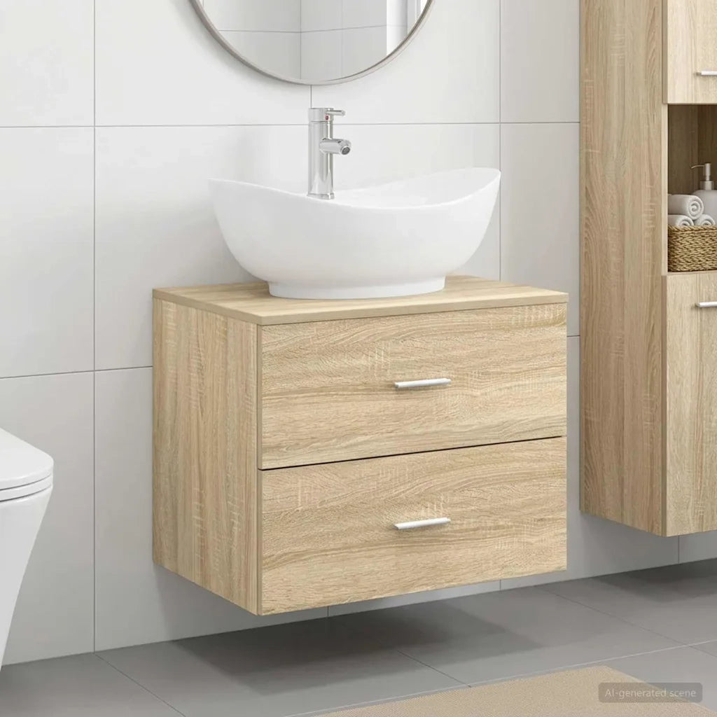 Set di mobili per il bagno Rovere Sonoma Legno ingegnerizzato 3404400