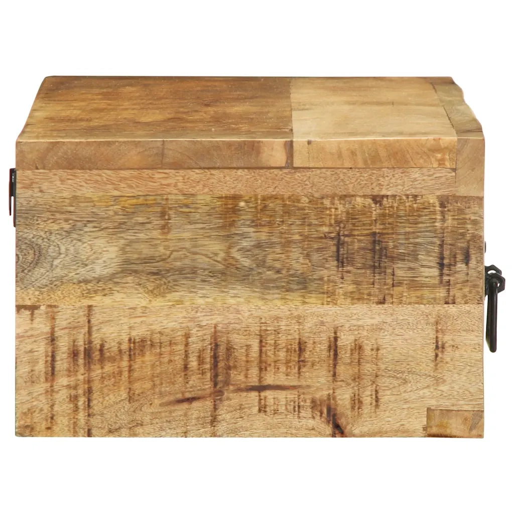 Mobile TV a Parete 80x30x19 cm Legno Grezzo Massello di Mango 4017461