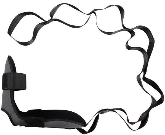 Striscia di allungamento Yoga, Cintura di stretching con 7 nodi regolabili, Stretcher per Fascia per Pilates, Danza, Ginnastica (grigio) - 145*4.5cm