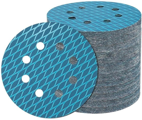 Schiuma abrasiva Premium 100 pezzi 125 mm nastro adesivo grano 180 zirconio diamantato - alta qualità