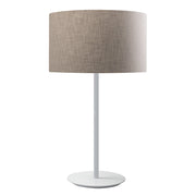 Vivien Lampada da Tavolo Bianca - Paralume Cilindrico Avorio, Attacco E27, Potenza 75W, IP20, Design Minimal - Rossini