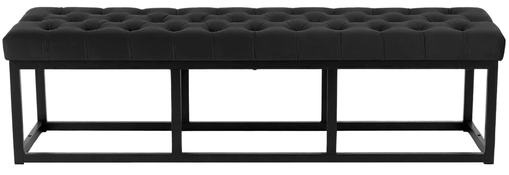 Panca Polson Velluto Nero 150 cm 2