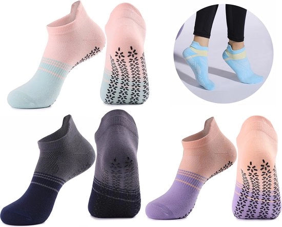 Sokke Antigraffio 3-Pack - 35-40 - Yoga Sokke Singole - Calze Antigraffio Donna e Uomo - Calze Donna e Uomo anti graffio - Calze Antigraffio - Calze Donna anti graffio - Yoga Sport Sokke - Antigraffio - Yoga - Sokke Pilates - Fitness - Barre Da Ballo