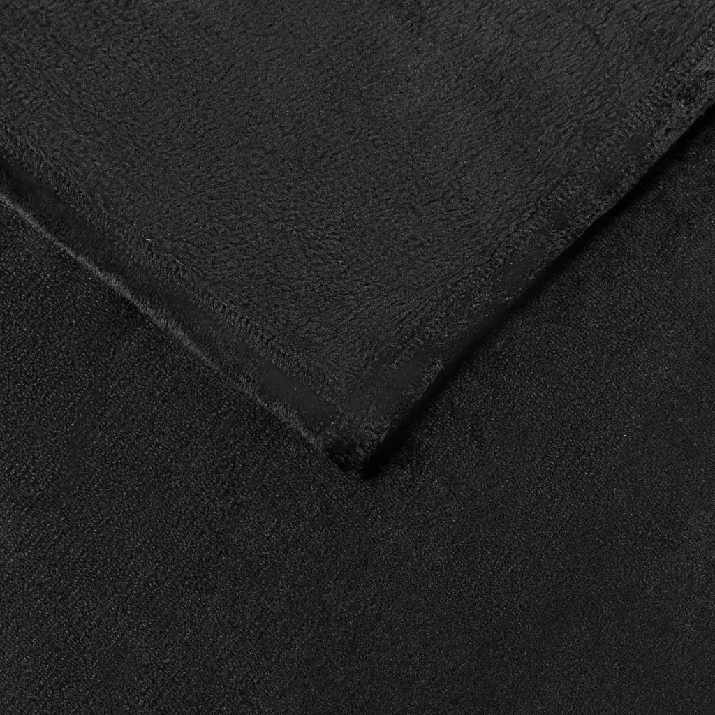 Coperte da Pile 6 pcs Nero 130 x 150 cm Panno