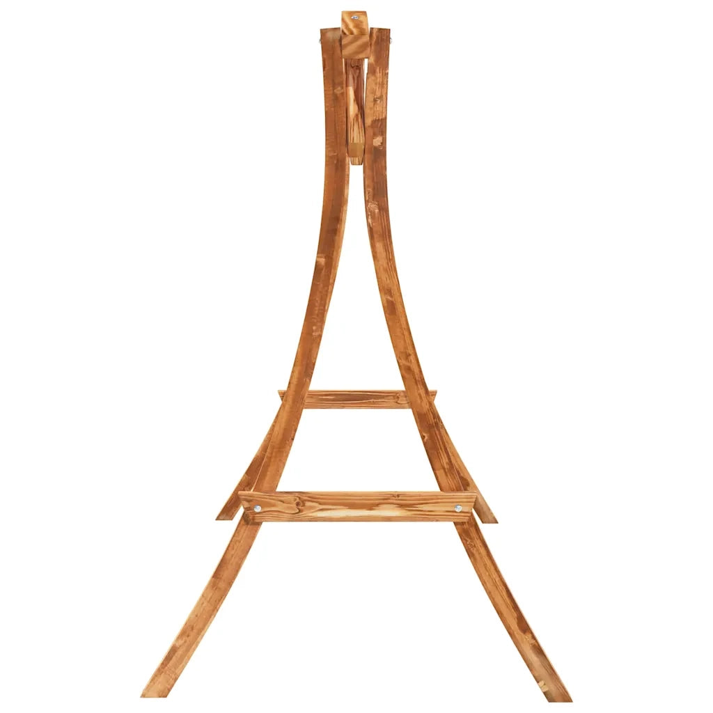 Sedia a Dondolo con Cuscino Massello di Abete Finitura in Teak 3200617