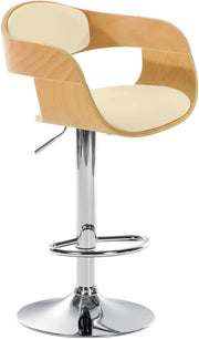 Sgabello Kingston in Similpelle Natura/crema