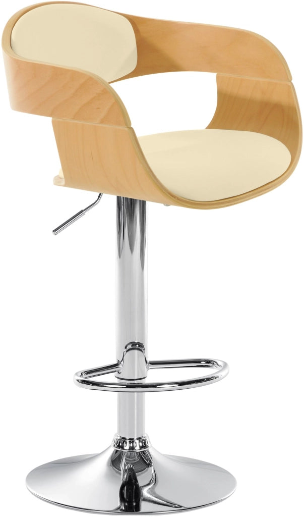 Sgabello Kingston in Similpelle Natura/crema
