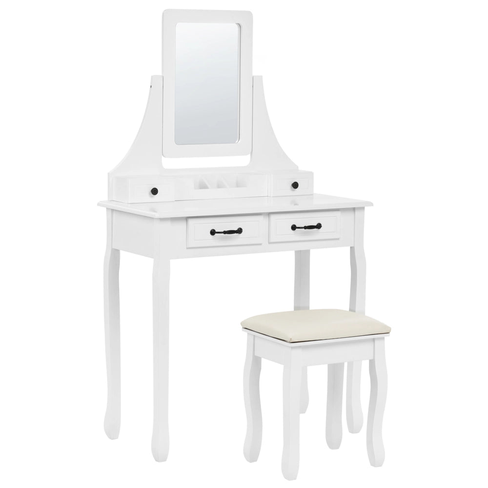Toeletta Bianca 4 Cassetti Mobili Soggiorno Glam Design Camera Da Letto
