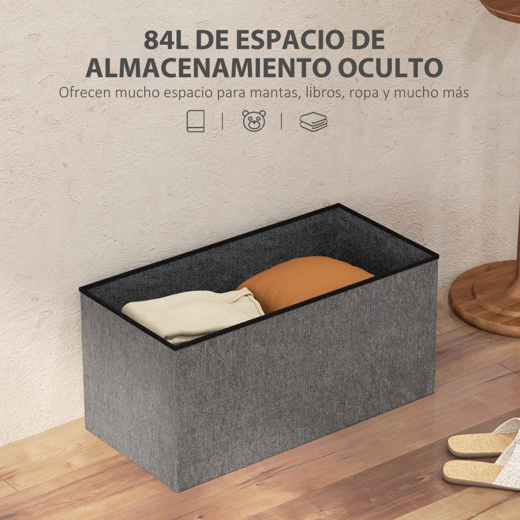 Letto contenitore imbottito ¨C zephmum ¨C grigio scuro 76x38x38 cm