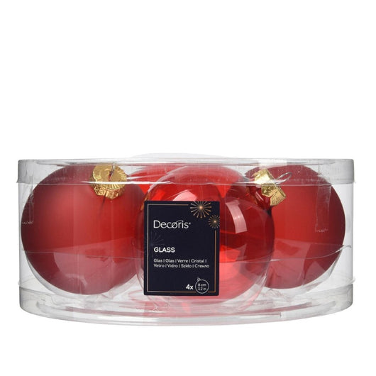 KIT 4 PALLINE di Vetro Ø 8 cm