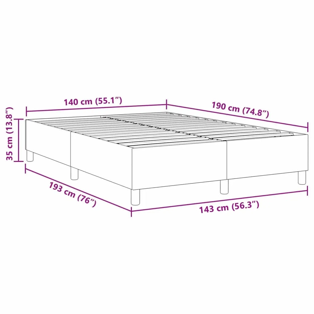 Struttura letto piattaforma-Giroletto-Rete del Letto Grigio scuro 140 x 190 cm