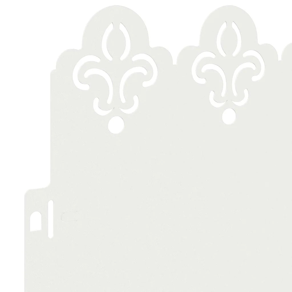 Bordure per prato 10 pcs Bianco 103 x 0,05 x 22 cm Acciaio