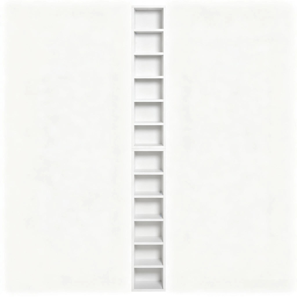 MOBILE PORTA CD Set da 2 21 x 19,2 x 88,3 cm Bianco MDF e Truciolare