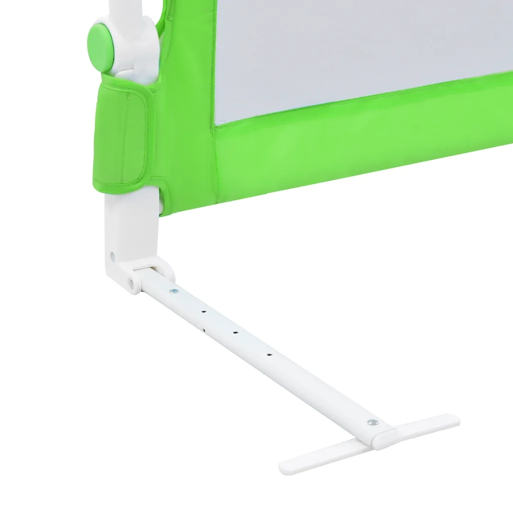 Sponde Letto di Sicurezza Bambini Verde 180x42cm Poliestere 10169