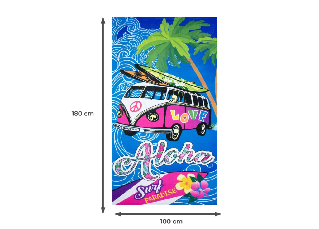 Telo Mare Grande 100x180 Spugna Spiaggia Piscina Maui Surf Paradise