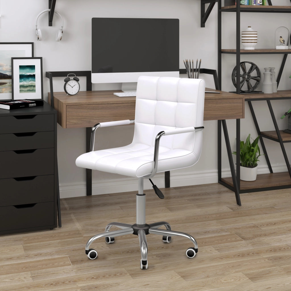 Sedia da ufficio retro' ¨C zephmum ¨C bianco 52.5x54x99 cm