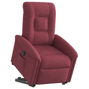 Poltrona Alzapersona Reclinabile Elettrica Rosso Vino Tessuto 3303277