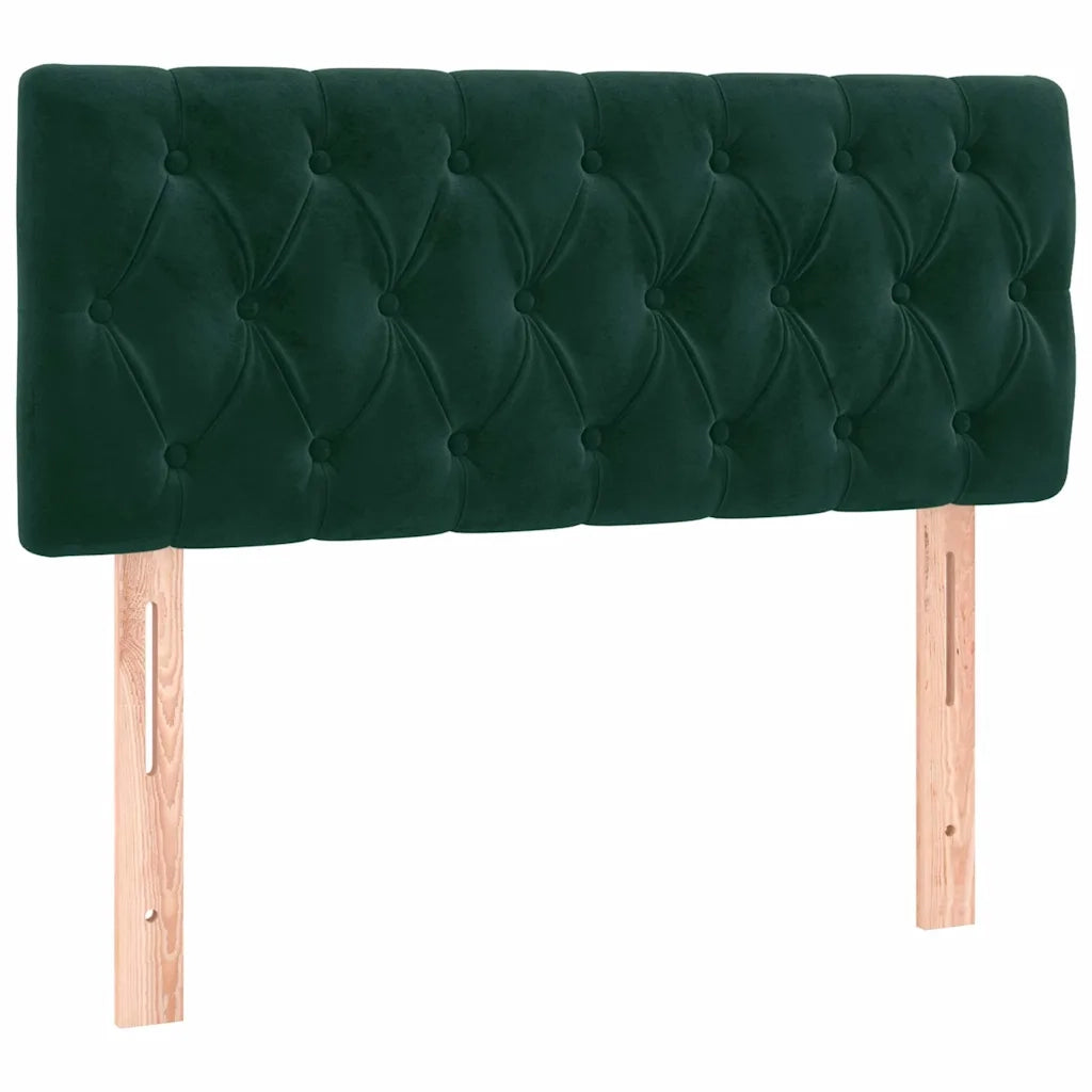 Testiera-Testata-Testiera Decorativa Verde Scuro 100x7x78/88 cm in Velluto