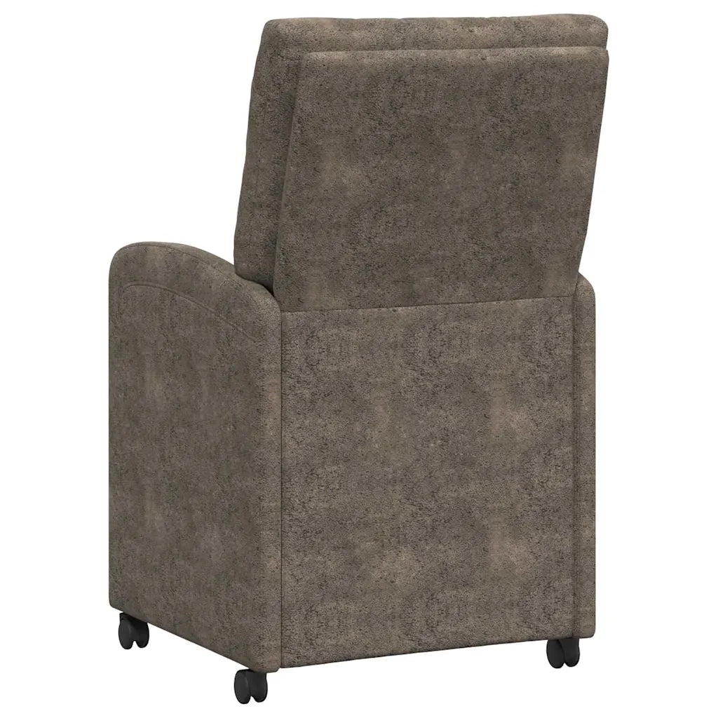 Sedie da Pranzo con Ruote 2 pcs Grigio scuro 58 x 67 x 97 cm
