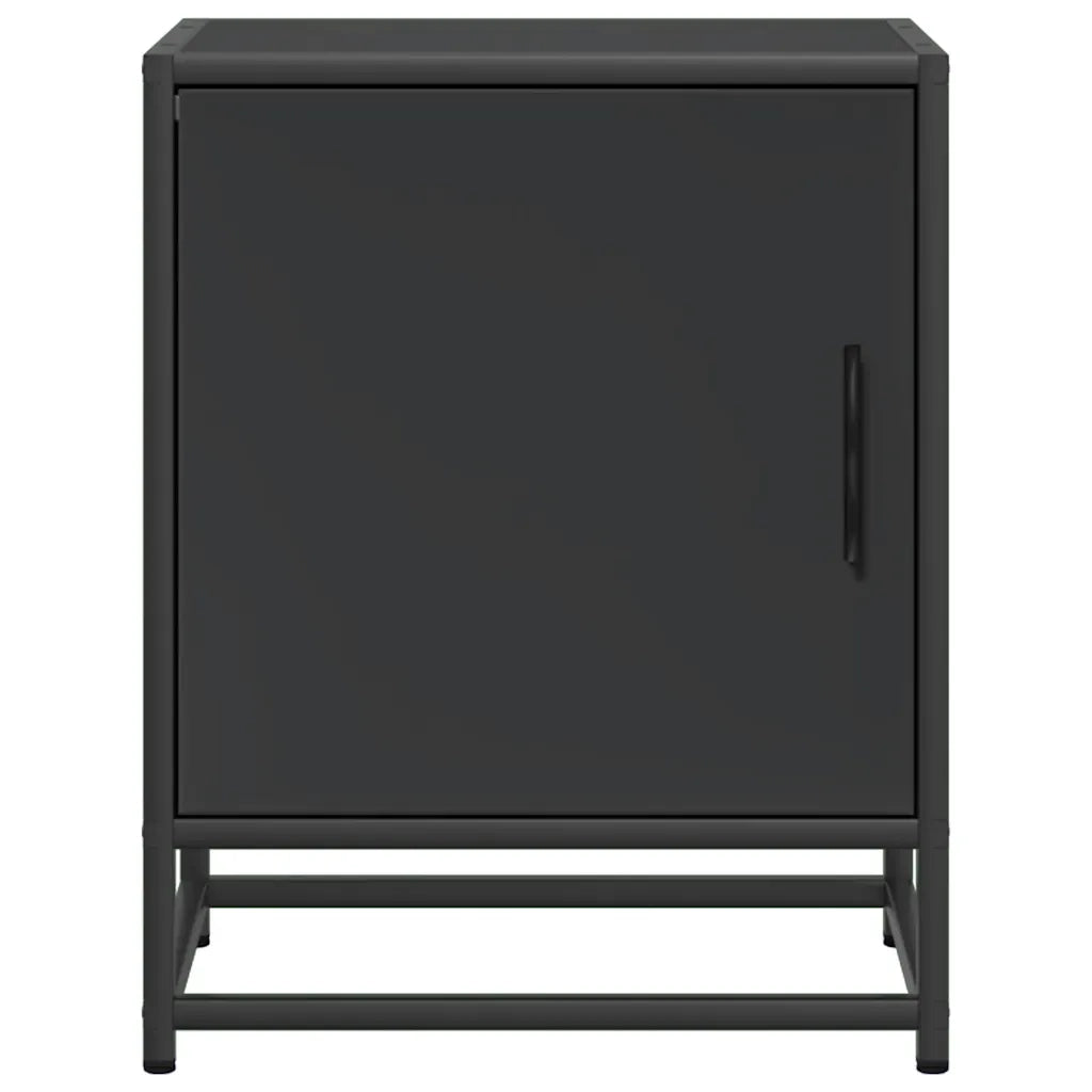 Comodini 2pz Neri 40x31x50 cm Legno Multistrato Metallo 848710
