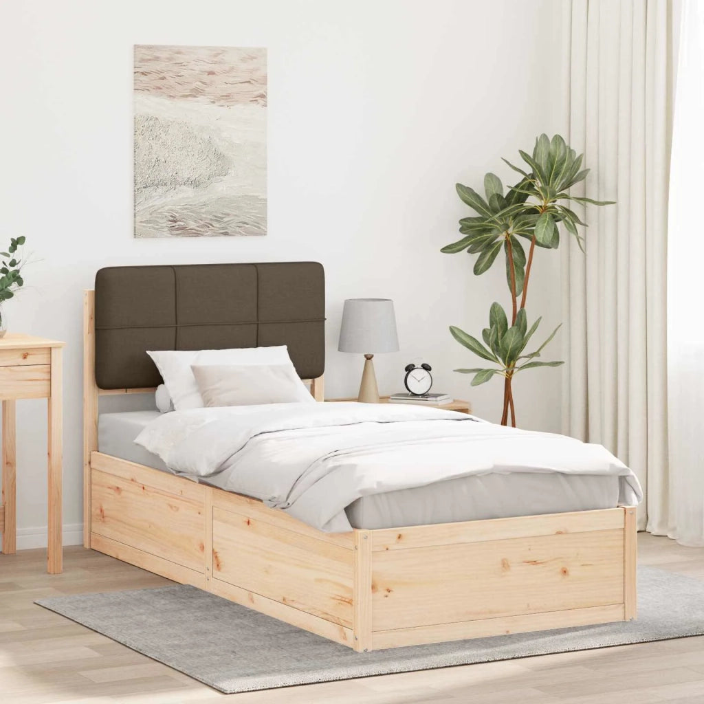 Letto con Testiera Rivestita Talpa 80 x 200 cm Pino massello 877732