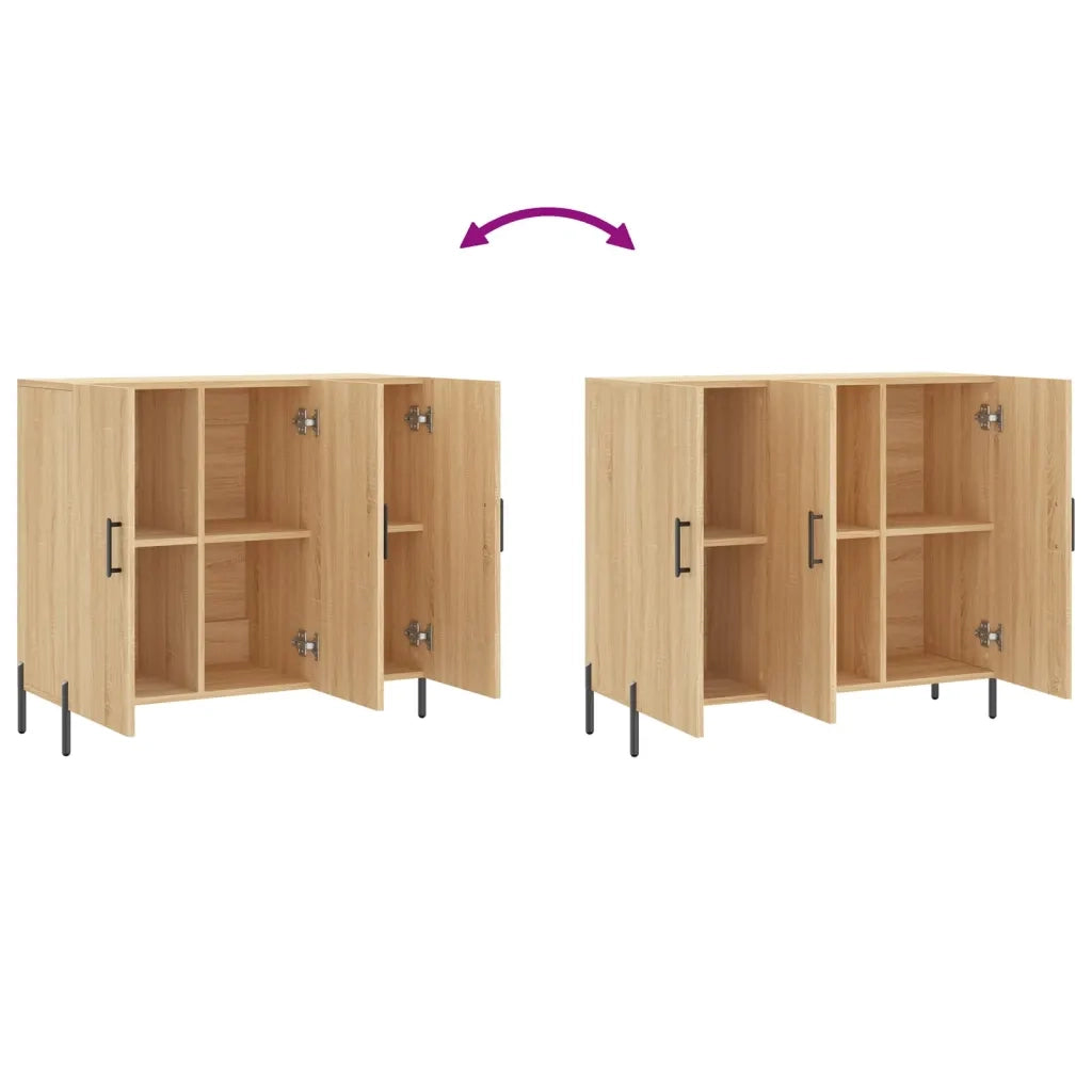 Credenza | Madia | Buffet da pranzo | Armadio da pranzo Rovere Sonoma 90x34x80 cm in Legno Multistrato