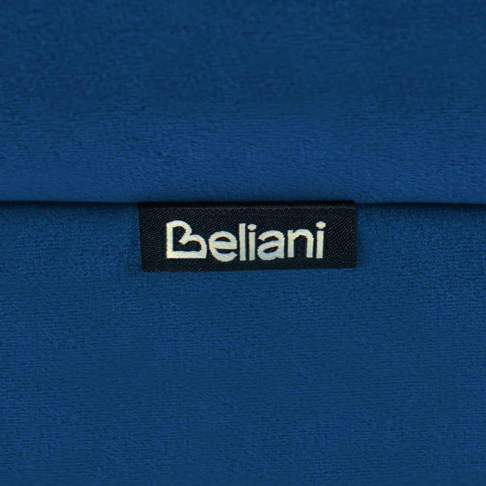 Pouf imbottito in velluto a forma di S blu soggiorno stile moderno