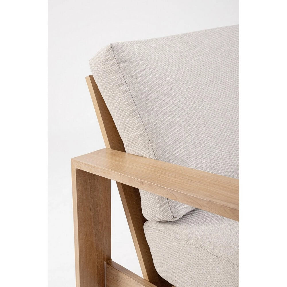 Set salotto 4 posti da esterno con cuscini in alluminio effetto legno - BALTIC
