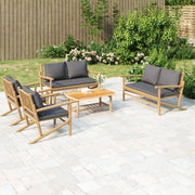 Set Salotto da Giardino 5pz con Cuscini Grigio Scuro BambÃ¹
