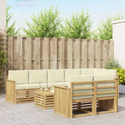 Set di divani da esterno 9 pcs Bianco e Crema 59 x 59 x 37 cm 3392070