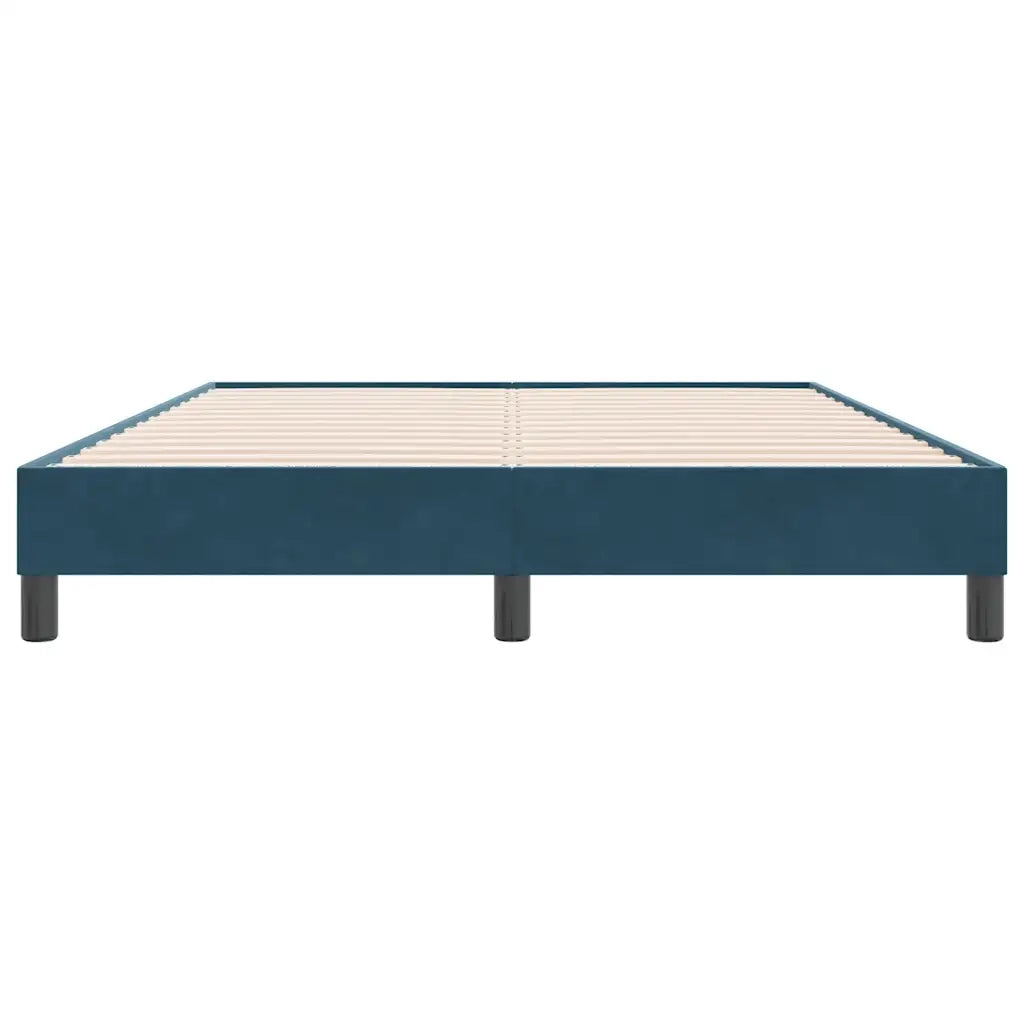 Letto a Molle senza Materasso Blu Scuro 160x220 cm in Velluto 3315883