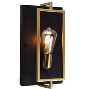 Trade Shop - Applique A Parete Stile Industriale Lampada Muro In Metallo Attacco E27 Nero Bronzo Aq63 -