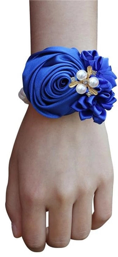 Fiore di sposa 2 pezzi - Corsage per damigelle - Disegno di rose - Cerimonia di matrimonio - Festa serale - Materiale tessile