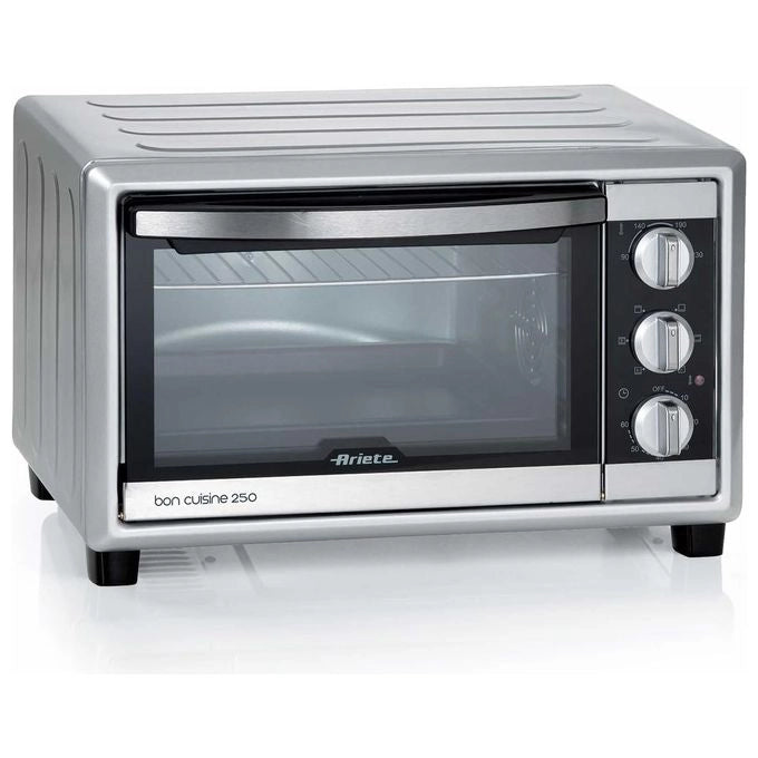 Ariete 984 Bon Cuisine 250 Fornetto Elettrico Ventilato e Statico 25 L 1500 W 6 modalita' cottura Timer 60 min 230°C colore Argento