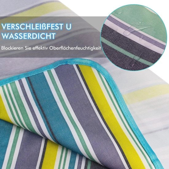Tenda da picnic acqua resistente 300 x 200 cm - Opvougbile deken da spiaggia - Lavabile e trasportabile - Per giardino, picnic, spiaggia e campeggio.
