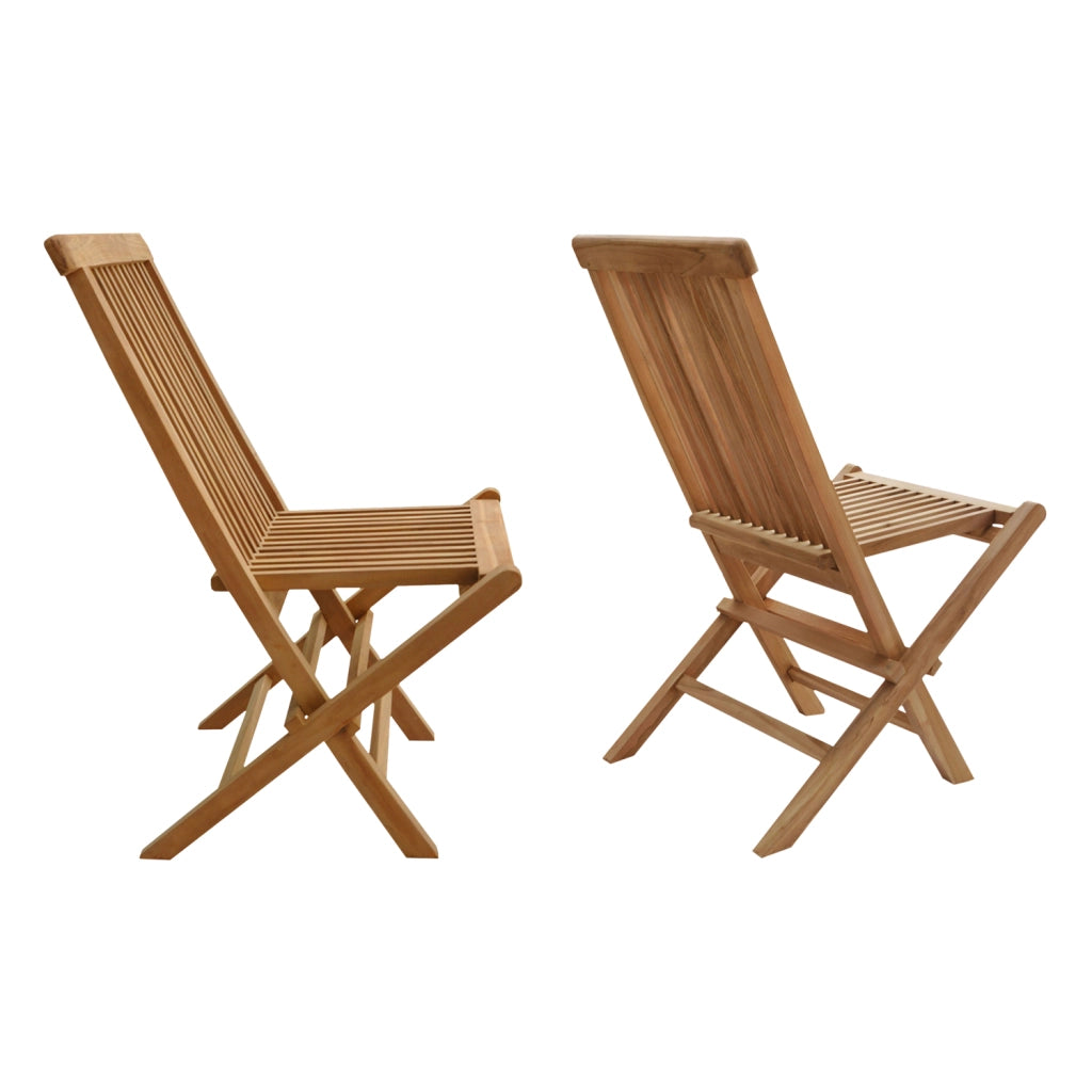 Set di 2 sedie da giardino in teak LOMBOK