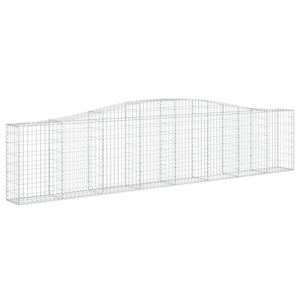 Cesti Gabbioni ad Arco 20 pz 400x30x80/100 cm Ferro Zincato 3145823