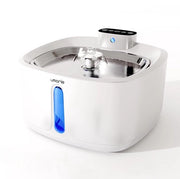 Drenaggio Automatico per Animali con Sensore di Movimento - 3,2L Fonte di Acqua Silenziosa per Gatti e Cani (25dB), Batteria 4000mAh, Fonte RVS + Filtro di Carbone Attivo, 3 Livelli di Flusso dell'Acqua