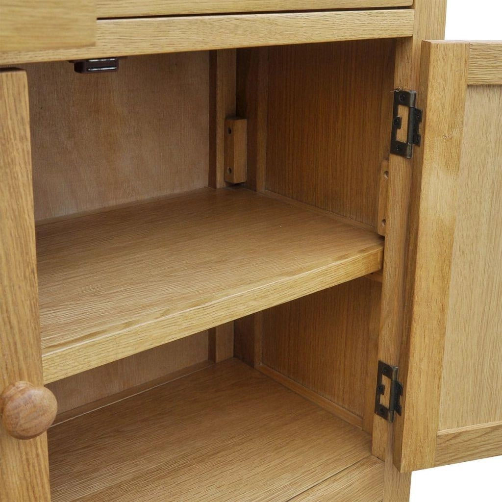 Buffet credenza mobiletto consolle mobile contenitore 90 cm legno massello di rovere 4402256