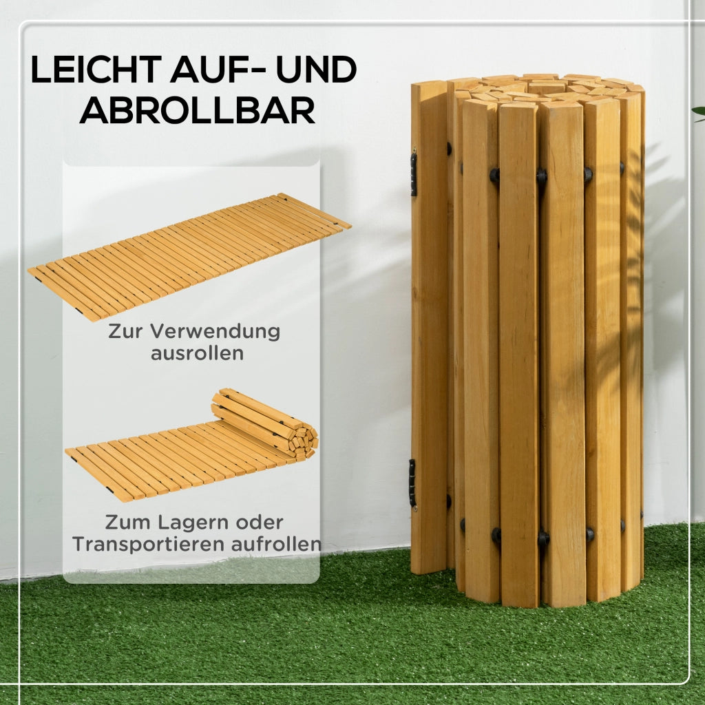 Passerella Giardino Legno Abete ¨C Xylo ¨C 185x60 cm Arrotolabile Esterno